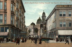 North Fourth Street, Looking Towards the Capitol Postcard