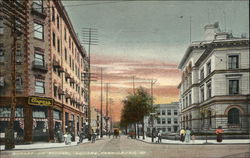 Sunset on Federal Square Harrisburg, PA Postcard Postcard Postcard