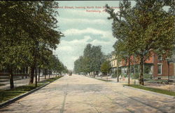 Second Street Looking North Postcard