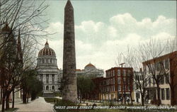 West State Street Showing Soldiers Monument Harrisburg, PA Postcard Postcard Postcard