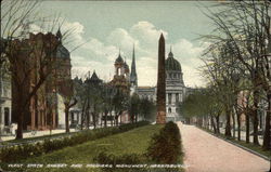 West State Street and Soldiers Monument Harrisburg, PA Postcard Postcard Postcard