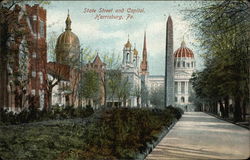 State Street and Capitol Postcard