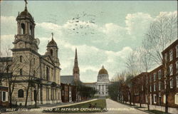 West State Street and St. Patrick's Cathedral Harrisburg, PA Postcard Postcard Postcard