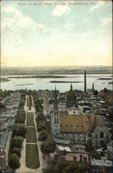 View of River from Capitol Harrisburg, PA Postcard Postcard Postcard