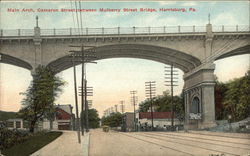 Main Arch, Cameron Street between Mulberry Street Bridge Harrisburg, PA Postcard Postcard Postcard