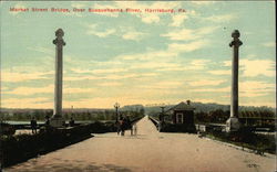 Market Street Bridge Over Susquehanna River Postcard