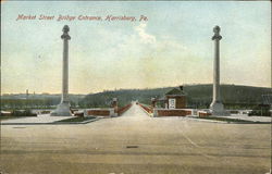 Market Street Bridge Entrance Harrisburg, PA Postcard Postcard Postcard