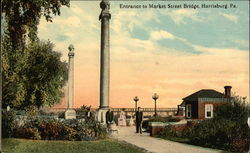 Entrance to Market Street Bridge Postcard