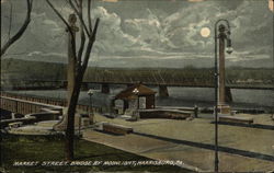 Market Street Bridge by Moonlight Postcard