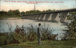 View of Market Street Bridge Postcard