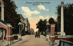 Entrance to Market Street Bridge Postcard