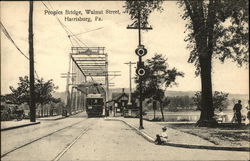 Peoples Bridge, Walnut Street Harrisburg, PA Postcard Postcard Postcard