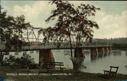 Peoples Bridge on Walnut Bridge Postcard