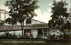 Peoples Bridge, Walnut Street Postcard