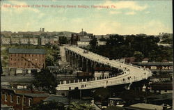 Bird's-eye View of the New Mulberry Street Bridge Postcard