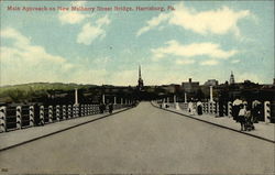 Main Approach on New Mulberry Street Bridge Postcard