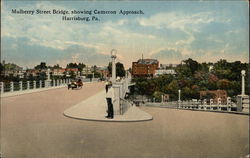 Mulberry Street Bridge, Showing Cameron Approach Postcard