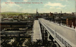 View of New Mulberry Street Bridge Harrisburg, PA Postcard Postcard Postcard