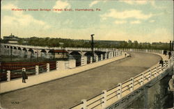 Mulberry Street Bridge, West End Harrisburg, PA Postcard Postcard Postcard