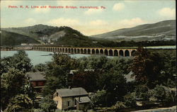 Penn. R.R. Line and Rockville Bridge Harrisburg, PA Postcard Postcard Postcard