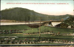 Rockville Bridge, Longest Four Track Bridge in the World Harrisburg, PA Postcard Postcard Postcard