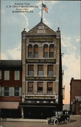 Exterior View, J.H. Troup Music House, Garage in Rear Postcard