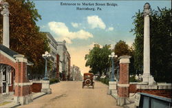 Entrance to Market Street Bridge Postcard