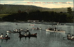 Boating, Wildwood Lake, Wildwood Park Harrisburg, PA Postcard Postcard Postcard