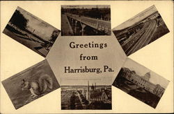 Greetings from Harrisburg Multi-View Postcard