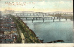 Bird's-Eye View No. 6 of Circle of City from Stand Pipe Postcard