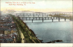 Bird's Eye View No. 6 of Circle of City from Stand Pipe Postcard