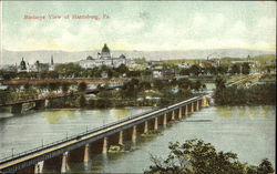 Birdseye View of City Postcard