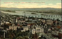 View of City Taken From Stand Pipe, Showing Susquehanna River Harrisburg, PA Postcard Postcard Postcard