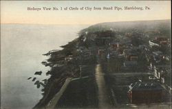 Circle of City from Stand Pipe Postcard