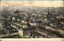 Circle of City from Stand Pipe Postcard