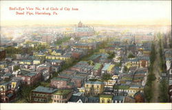 Circle of City from Stand Pipe Postcard