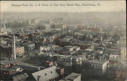 Circle of City from Stand Pipe Postcard