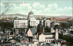 Birdseye View of City Harrisburg, PA Postcard Postcard Postcard