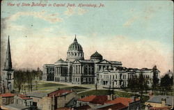 View of State Buildings in Capitol Park Postcard