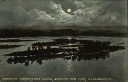 Moonlight Independence Island, Showing Fair Views Postcard