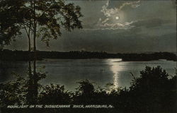 Moonlight on the Susquehanna River Postcard