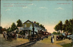 Methods of Traveling to and From City in Days Gone By Postcard