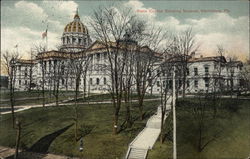 State Capitol Showing Museum Postcard