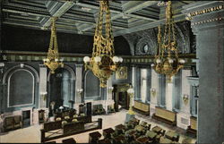 Harrisburg, Pa. Senate chamber in Pennsylvanias new Capitol Postcard