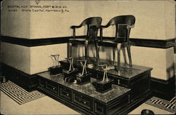 Bootblack Stand, State Capitol Postcard