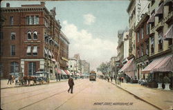 Looking up Market Street Postcard