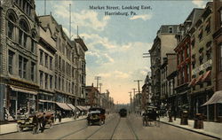 Market Street, Looking East Postcard