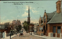 South Fourth Street from Mulberry Street Bridge Harrisburg, PA Postcard Postcard Postcard