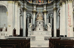 Interier View in the New St. Patricks Cathedral Harrisburg, PA Postcard Postcard Postcard