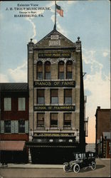 Exterior View, J.H. Troup Music House Postcard